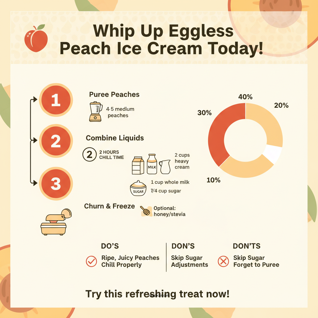 recipe for peach ice cream without eggs - Data Infographic and Statistics