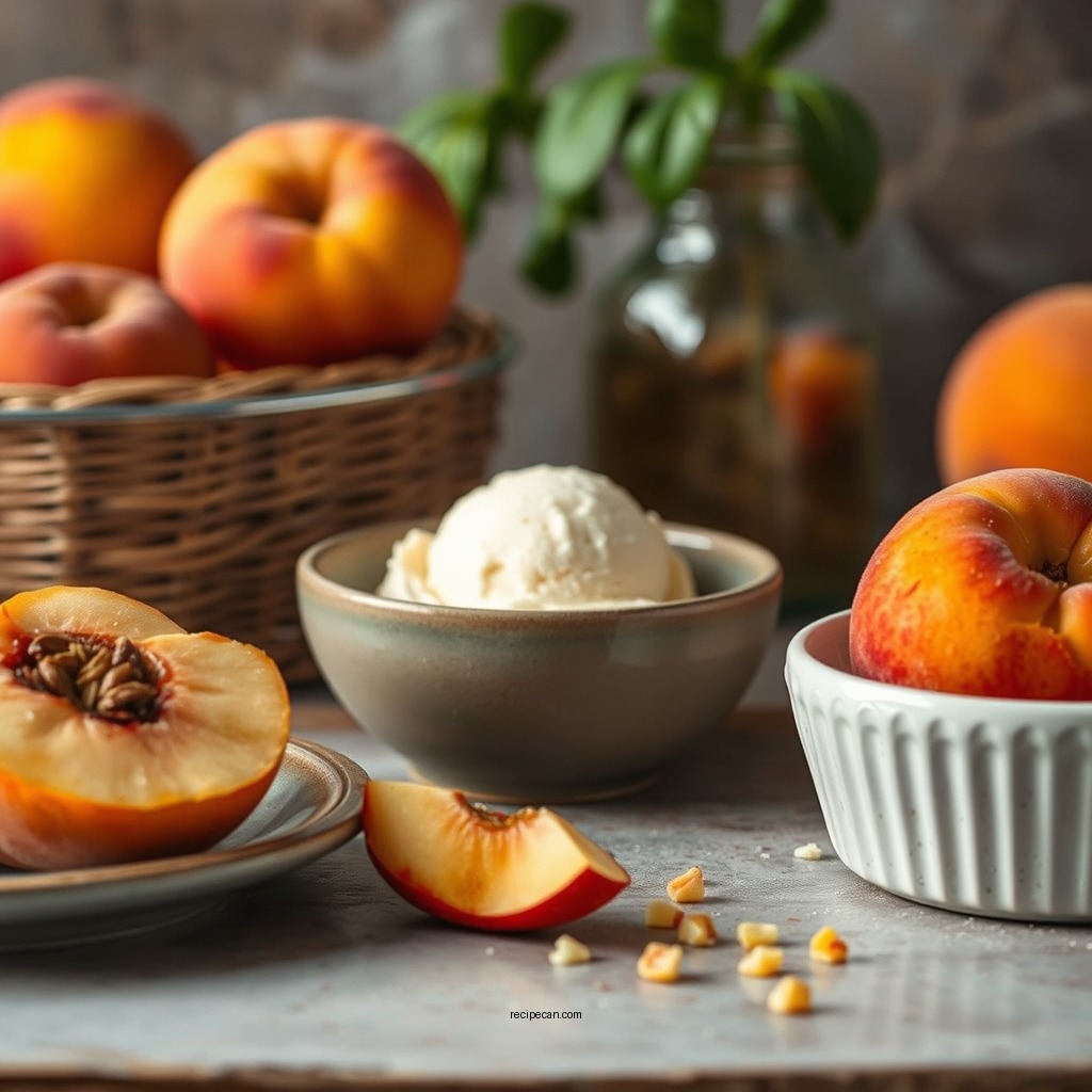 Ingredients You’ll Need - recipe for peach ice cream without eggs