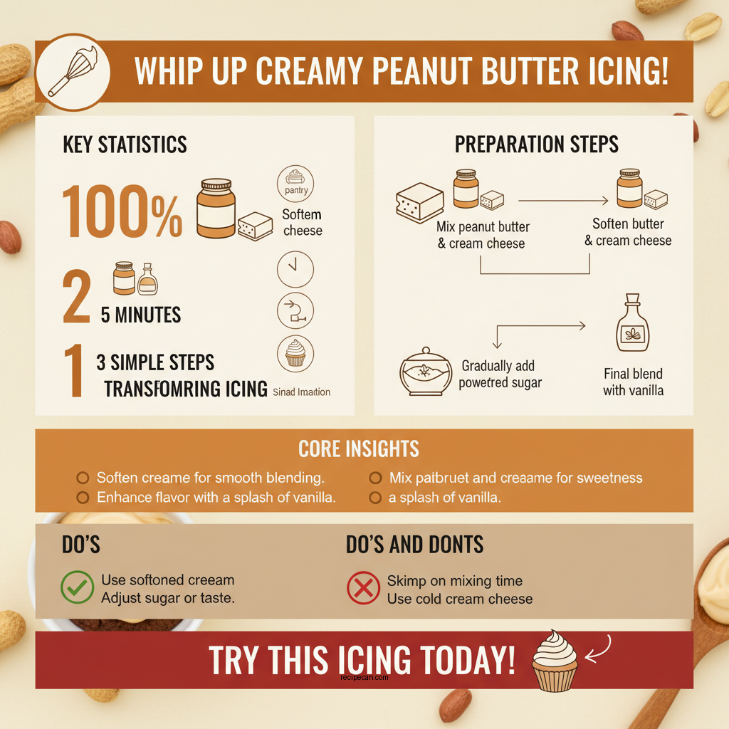 recipe for peanut butter icing with cream cheese - Data Infographic and Statistics