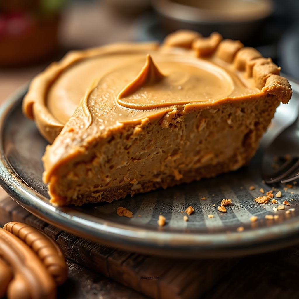 Making the Peanut Butter Filling - recipe for peanut butter pie