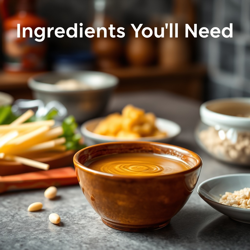 Ingredients You'll Need - recipe for peanut sauce