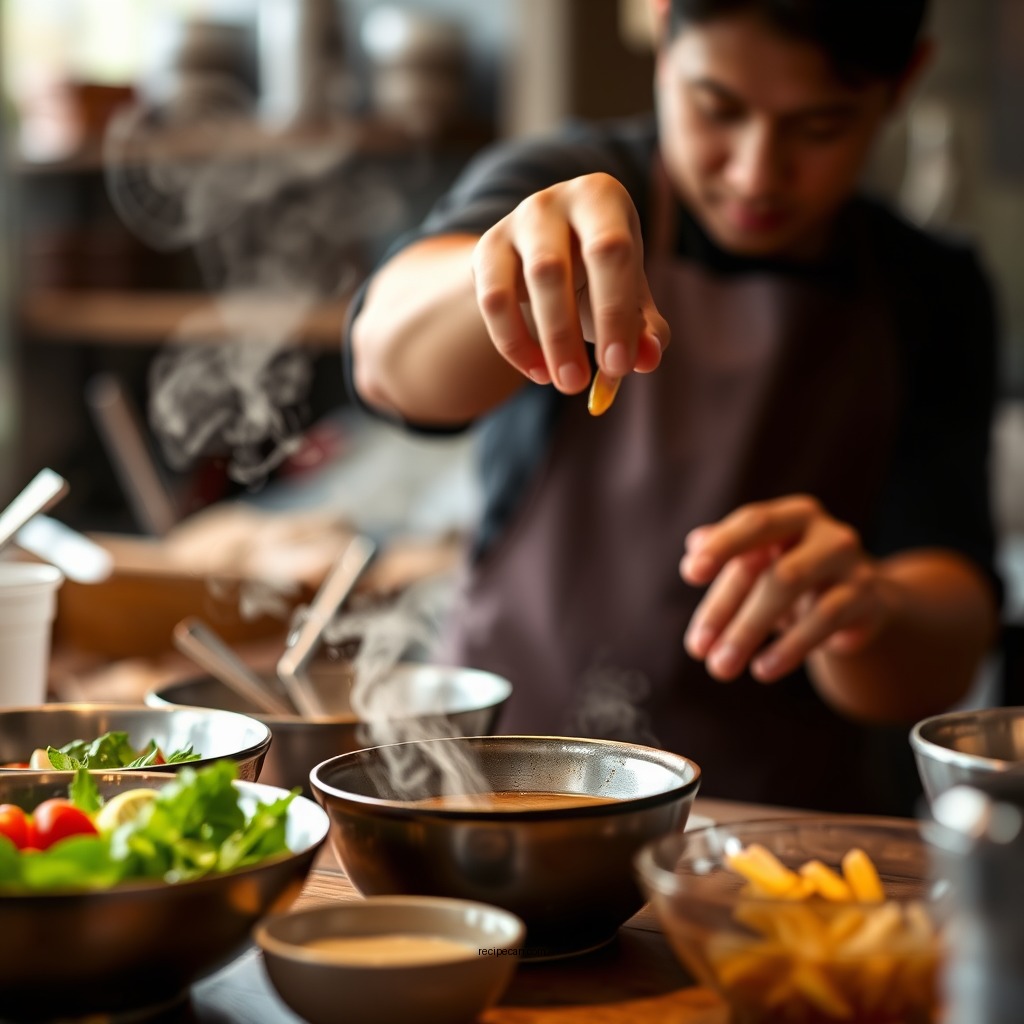 Step-by-Step Preparation - recipe for peanut sauce