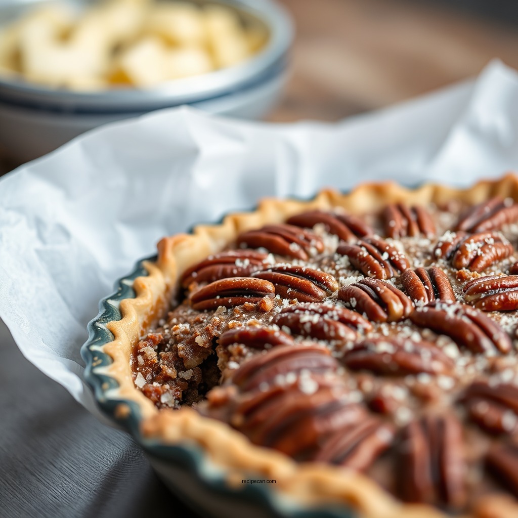 Making the Filling - recipe for pecan pie