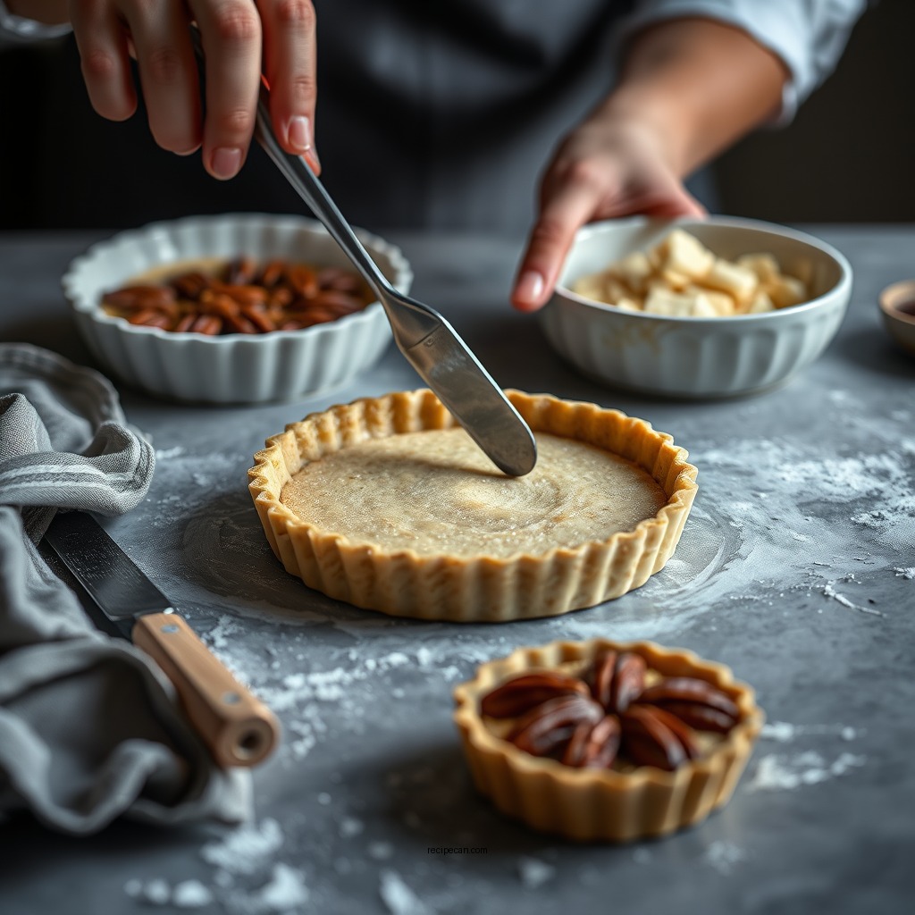 Preparing the Tart Crust - recipe for pecan tarts
