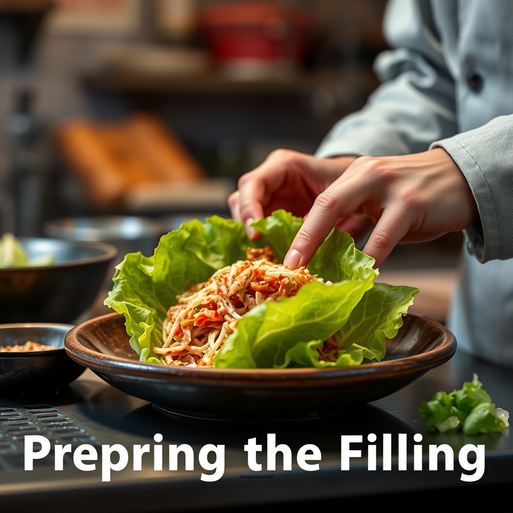 Preparing the Filling - recipe for pf chang's lettuce wraps