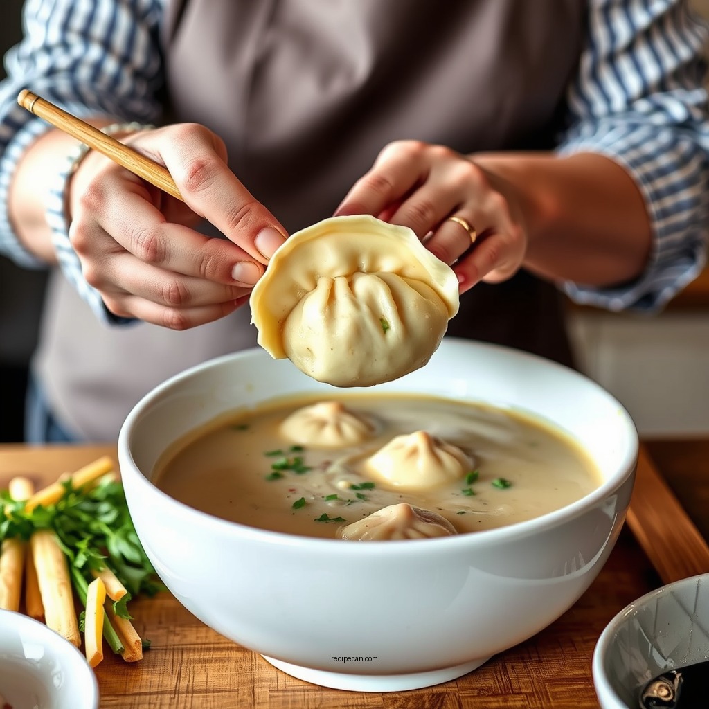 Preparing the Dumplings - recipe for potato dumpling soup
