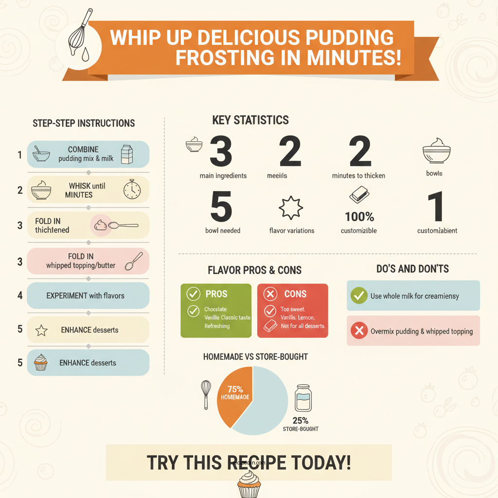 recipe for pudding frosting - Data Infographic and Statistics