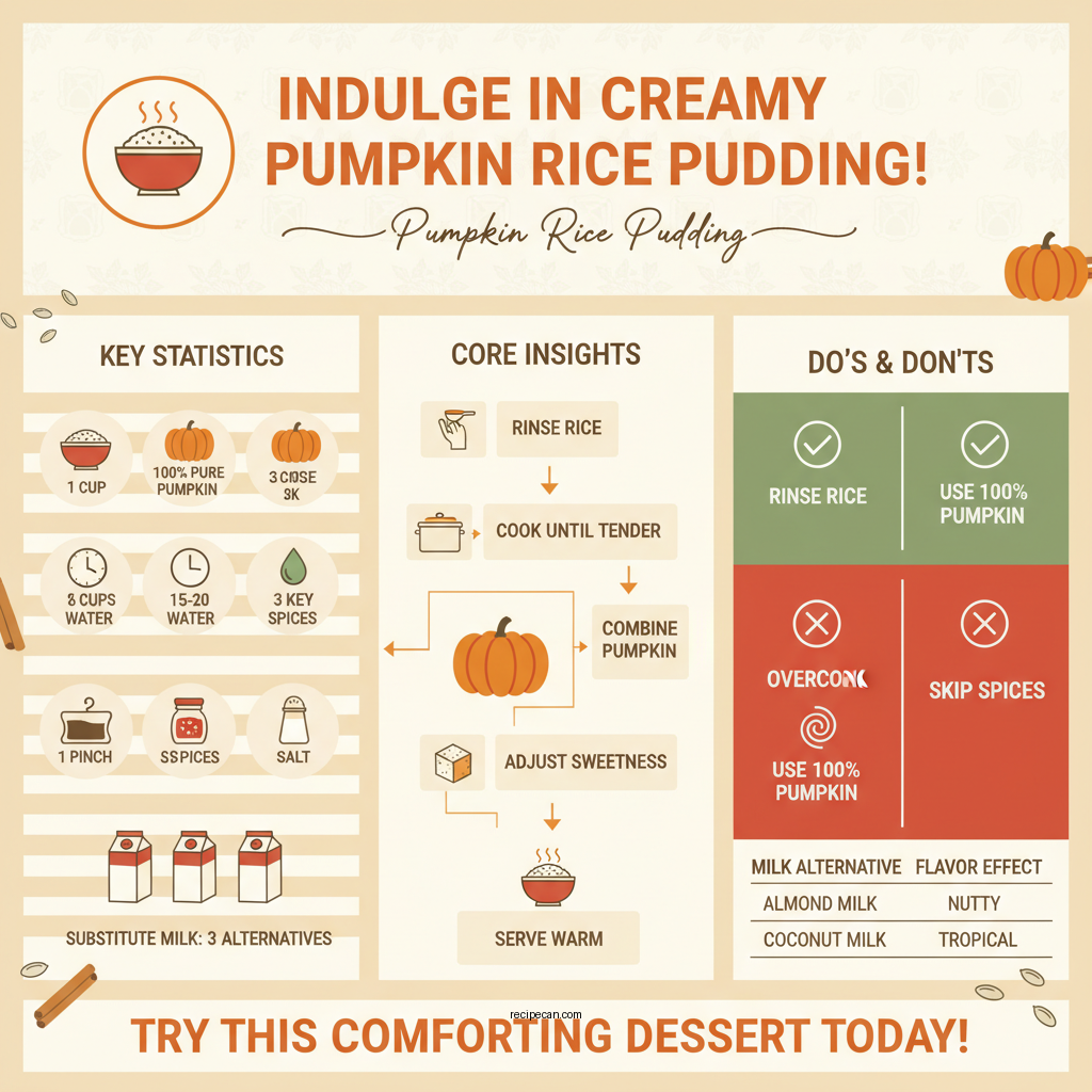 recipe for pumpkin rice pudding - Data Infographic and Statistics