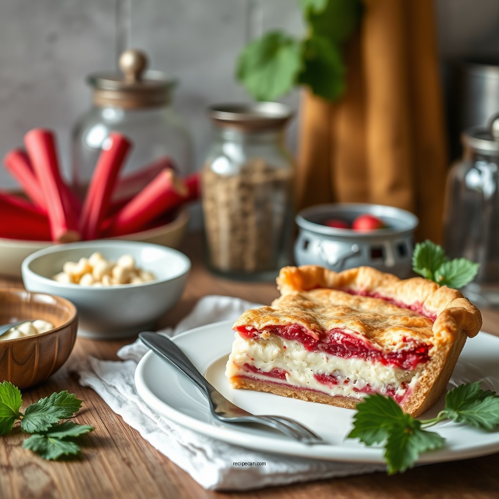 Essential Ingredients for Rhubarb Custard Pie - recipe for rhubarb custard pie