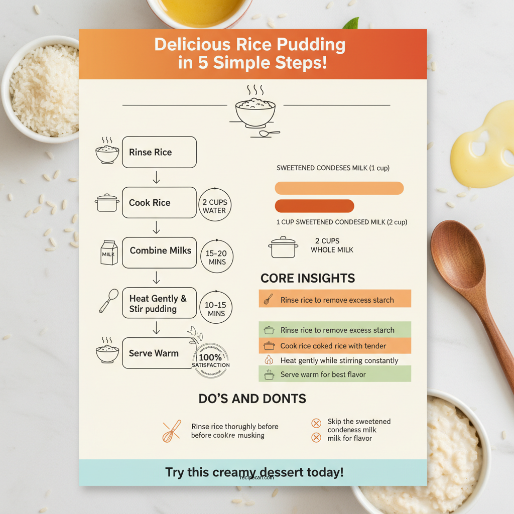 recipe for rice pudding with sweetened condensed milk - Data Infographic and Statistics
