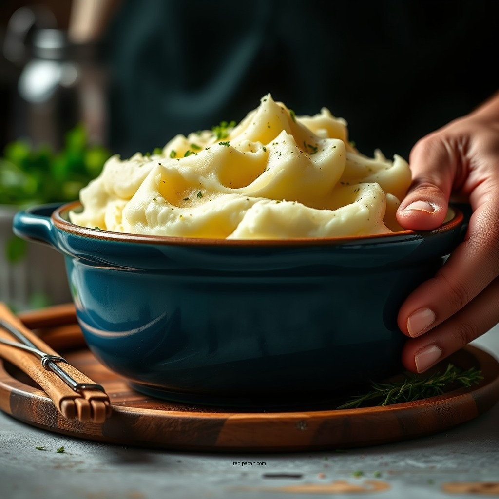 Making the Mashed Potatoes - recipe for shepherd pie