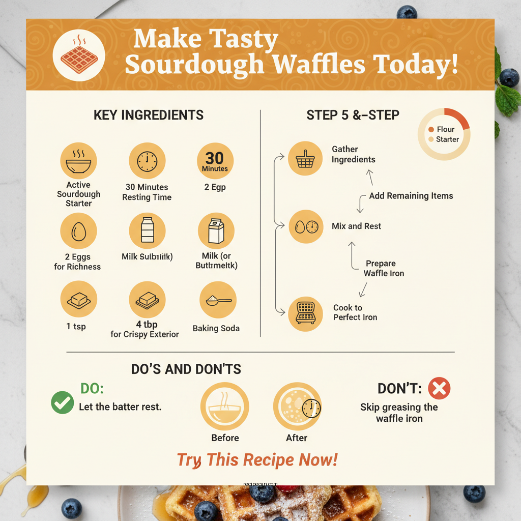 recipe for sourdough waffles - Data Infographic and Statistics