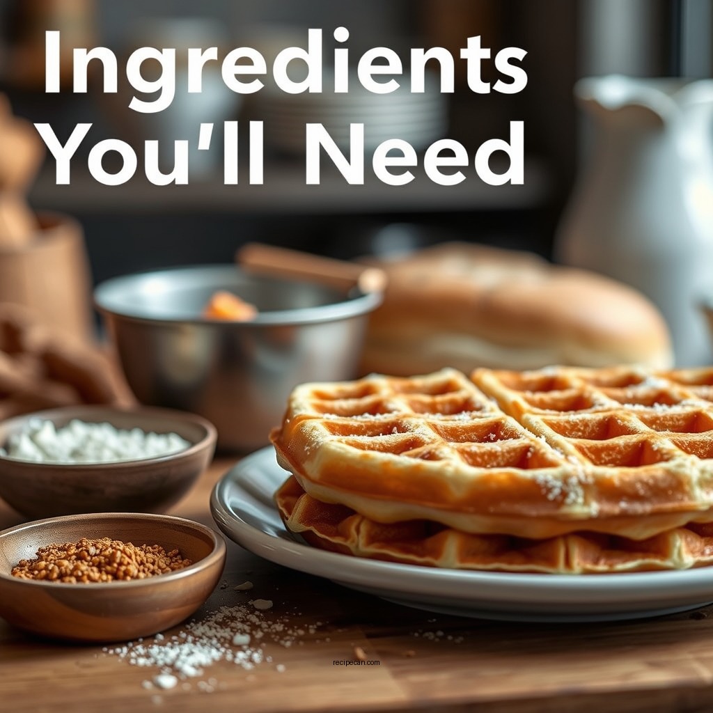 Ingredients You’ll Need - recipe for sourdough waffles