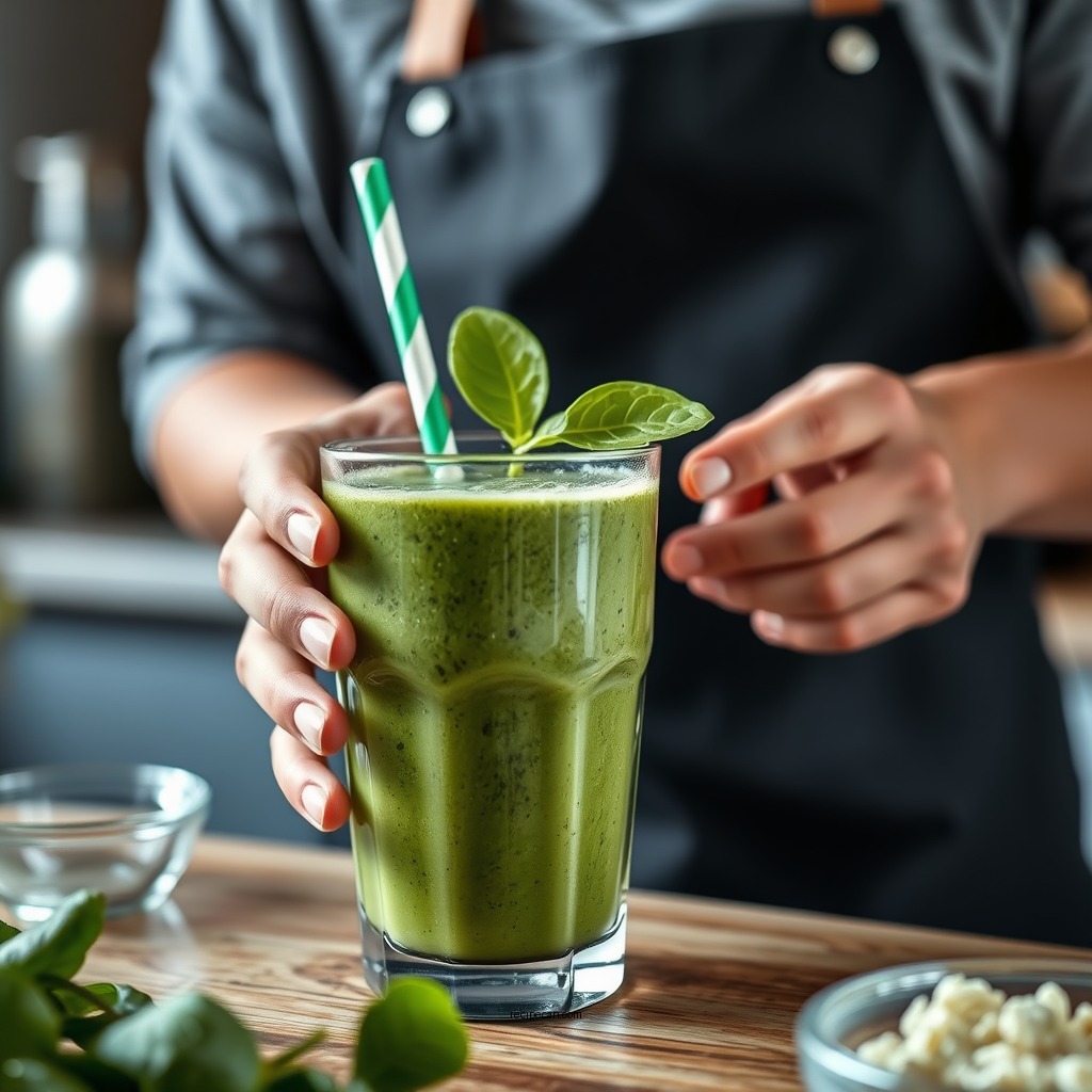 Step-by-Step Preparation - recipe for spinach smoothie