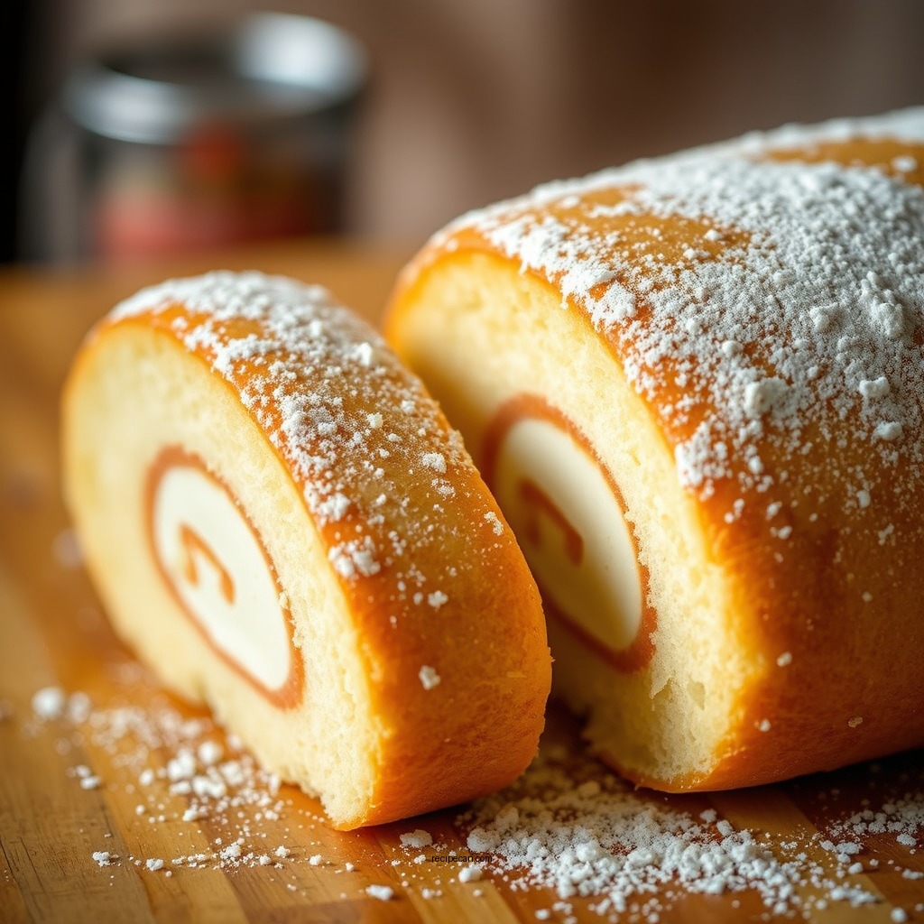Baking the Sponge Roll - recipe for sponge roll