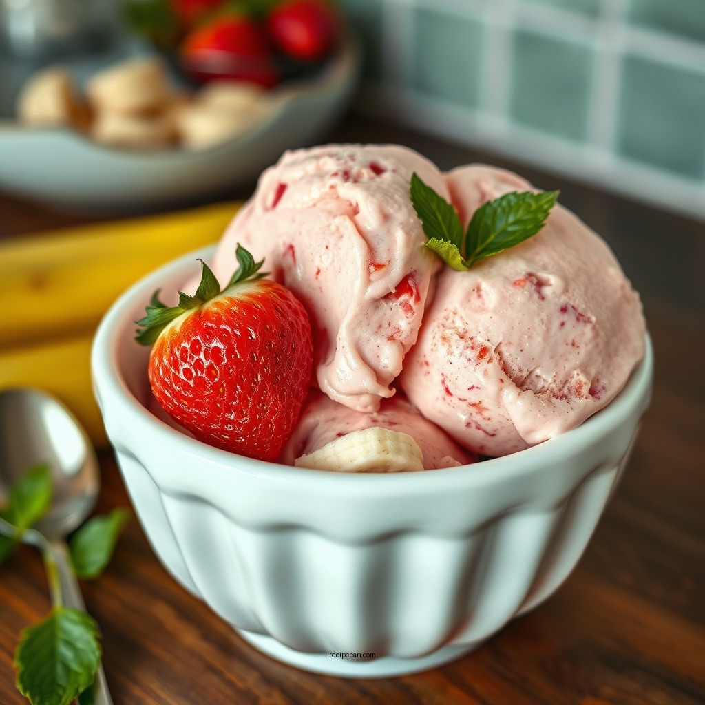 Ingredients You'll Need - recipe for strawberry banana ice cream