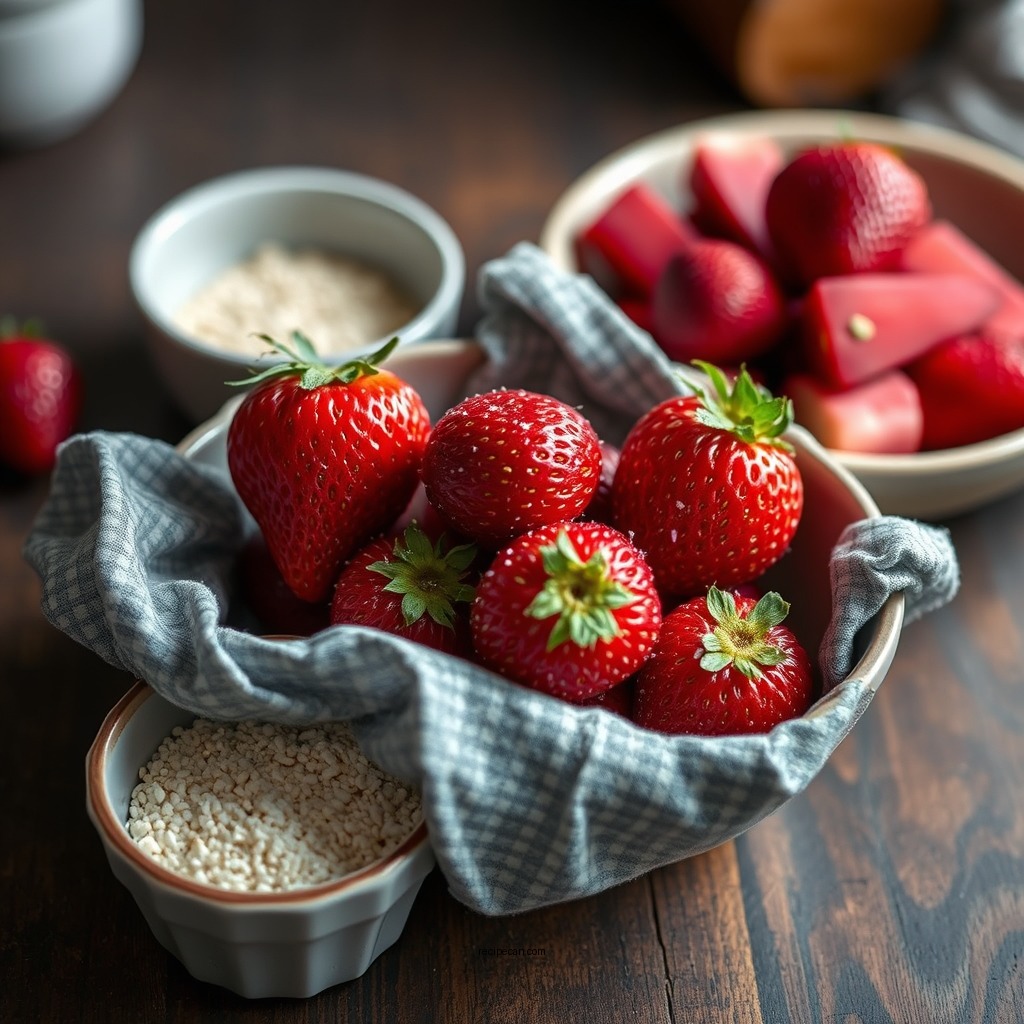 Ingredients You'll Need - recipe for strawberry rhubarb pie