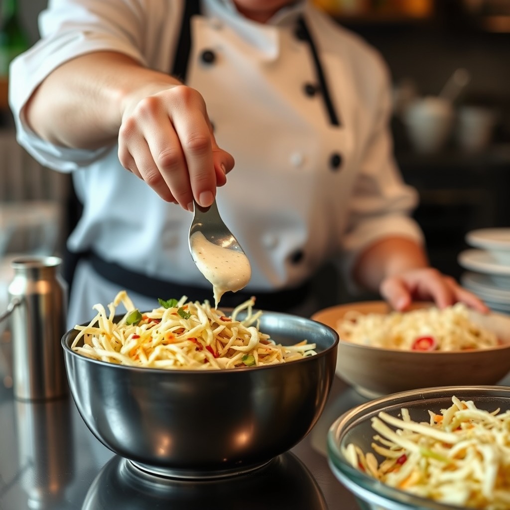 Step-by-Step Preparation - recipe for sweet coleslaw dressing