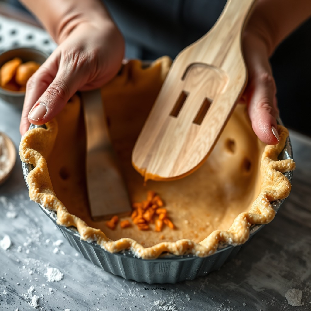Creating the Pie Crust - recipe for sweet potato pie