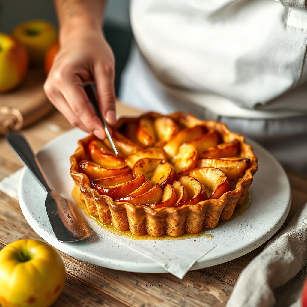 Preparing the Apples - recipe for tarte tatin