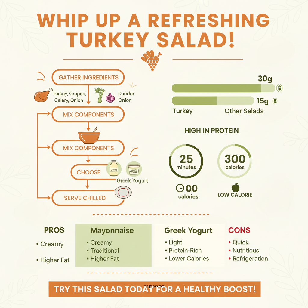 recipe for turkey salad with grapes - Data Infographic and Statistics
