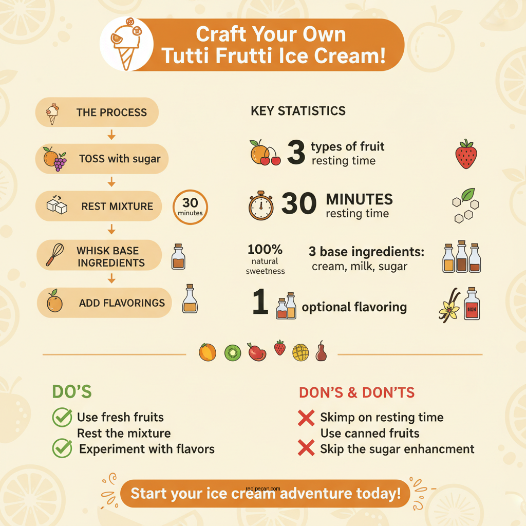 recipe for tutti frutti ice cream - Data Infographic and Statistics
