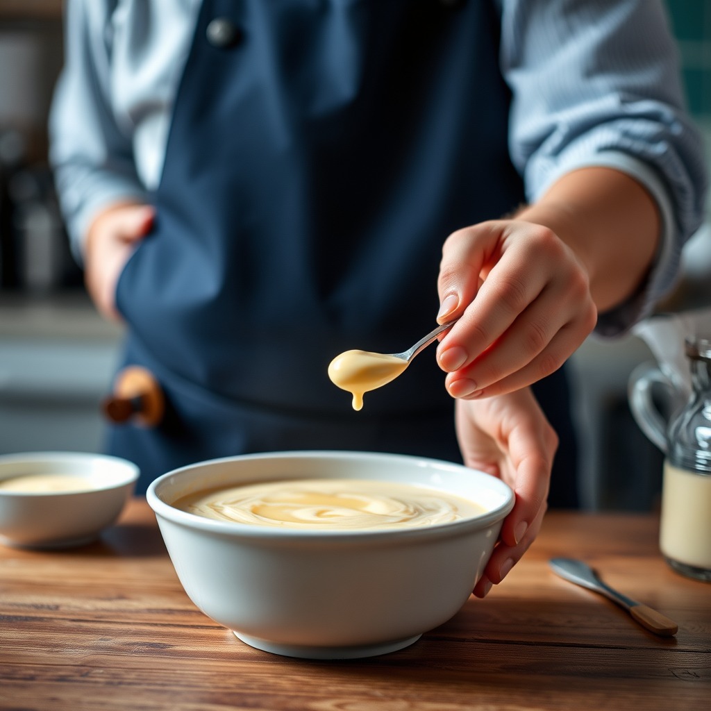 Step-by-Step Instructions - recipe for vanilla custard