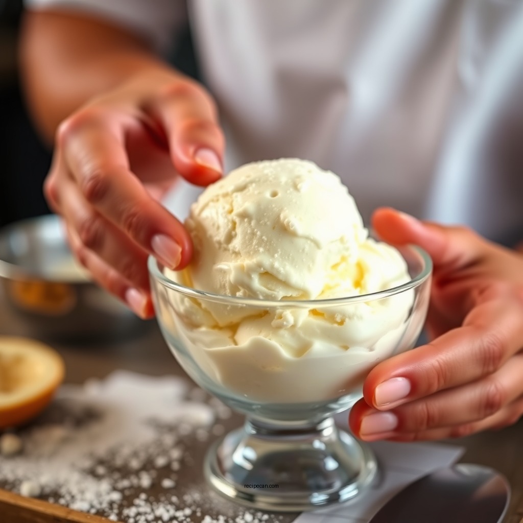 Preparing the Ice Cream Base - recipe for vanilla ice cream cuisinart