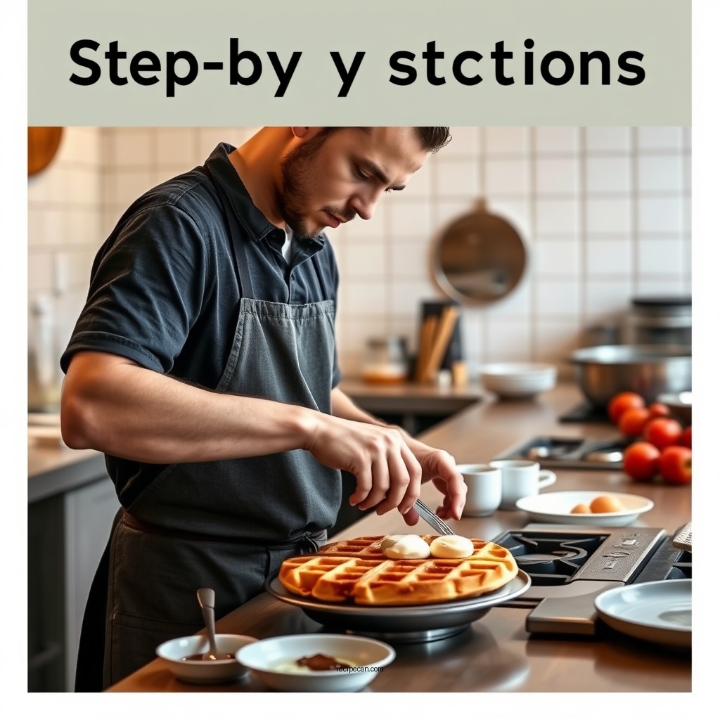 Step-by-Step Instructions - recipe for waffles without eggs