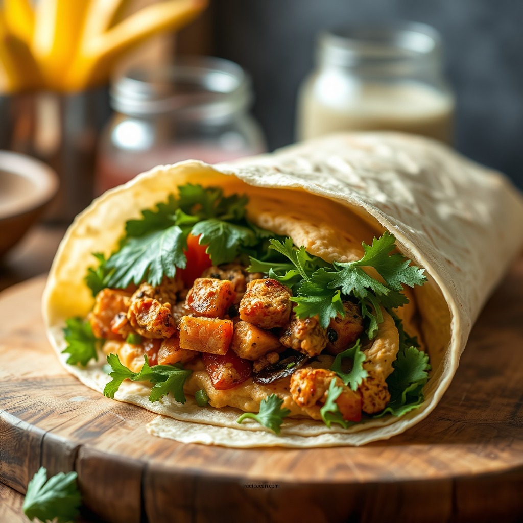 Veggie Hummus Wrap - recipe for wraps for lunch