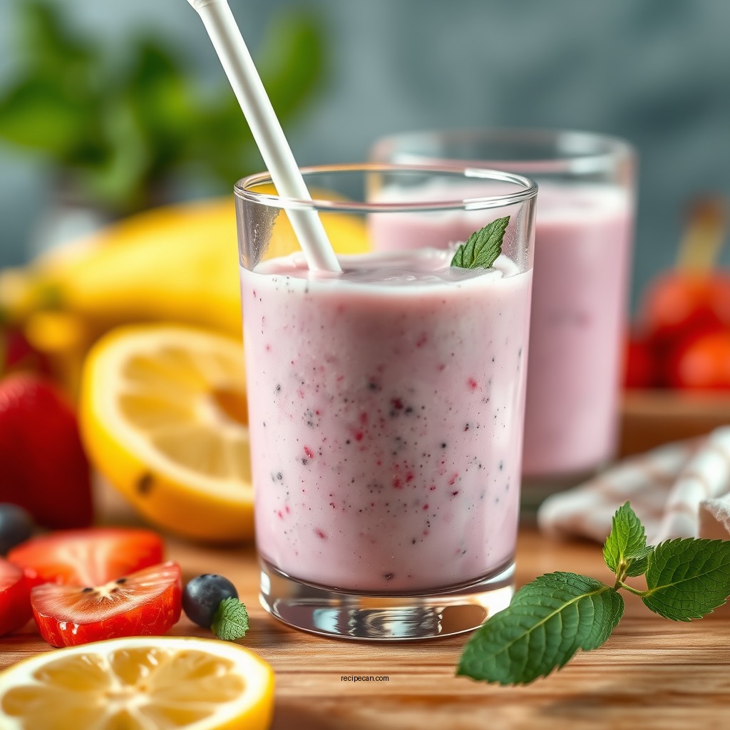 Adding Liquid for Smoothness - recipe for yogurt fruit smoothie