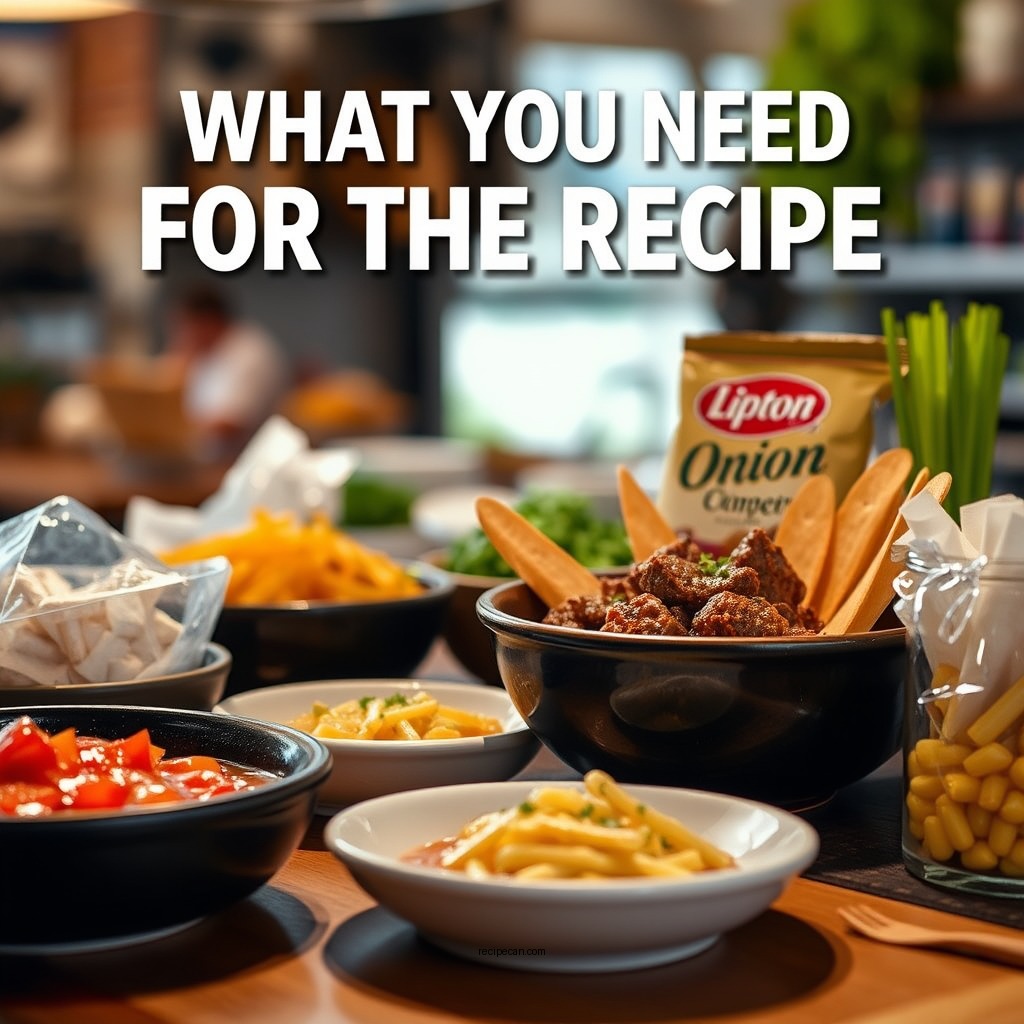 What You Need for the Recipe - recipe ground beef lipton onion soup mix