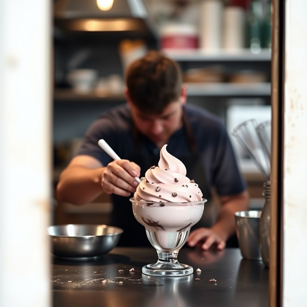 Preparation Steps - recipe licorice ice cream