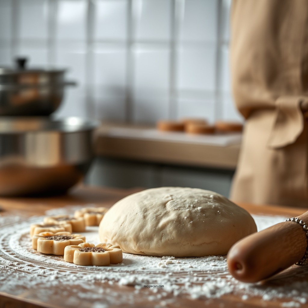 Preparing the Dough - recipe linzer tarts