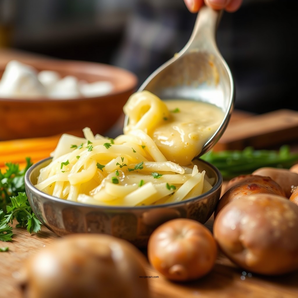 Mixing the Ingredients - recipe lipton onion soup potatoes