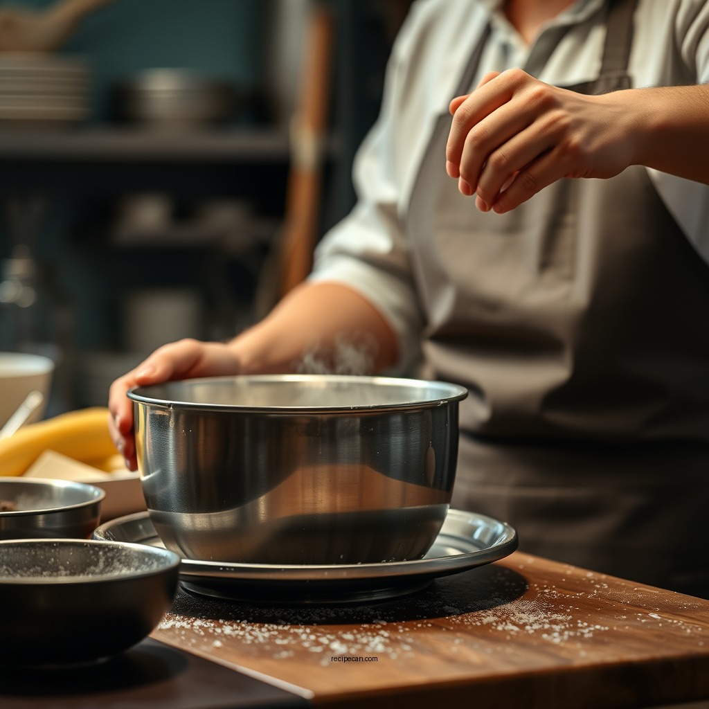 Preparing the Batter - recipe magic custard cake