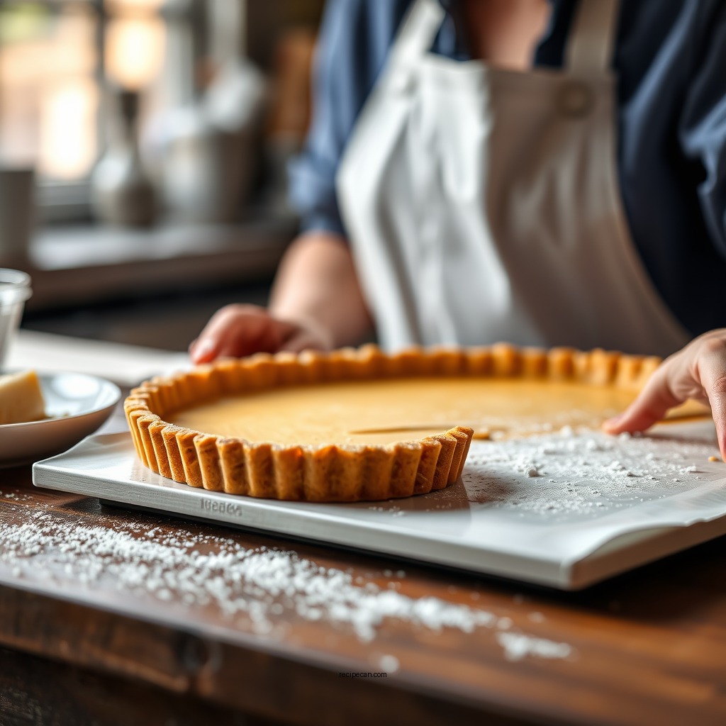 Preparing the Tart Crust - recipe milk tart