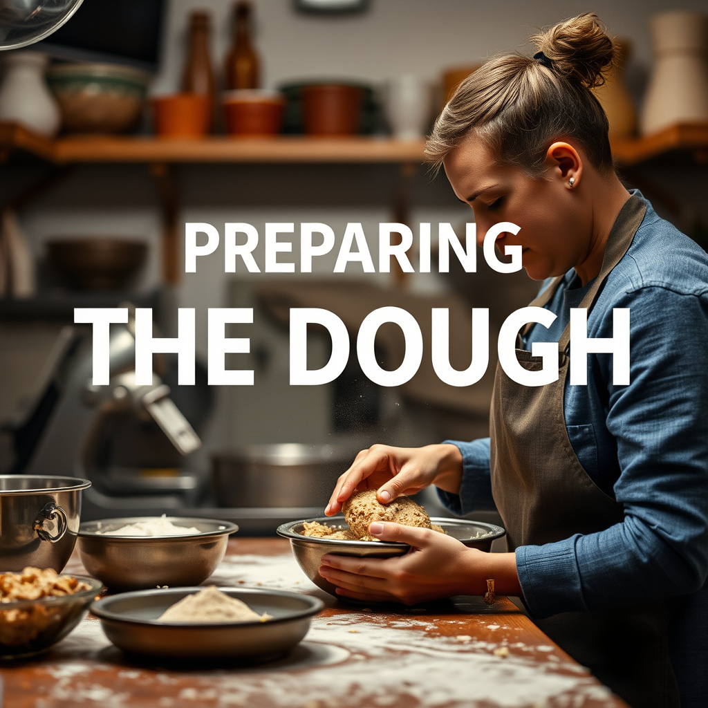 Preparing the Dough - recipe oatmeal cookies