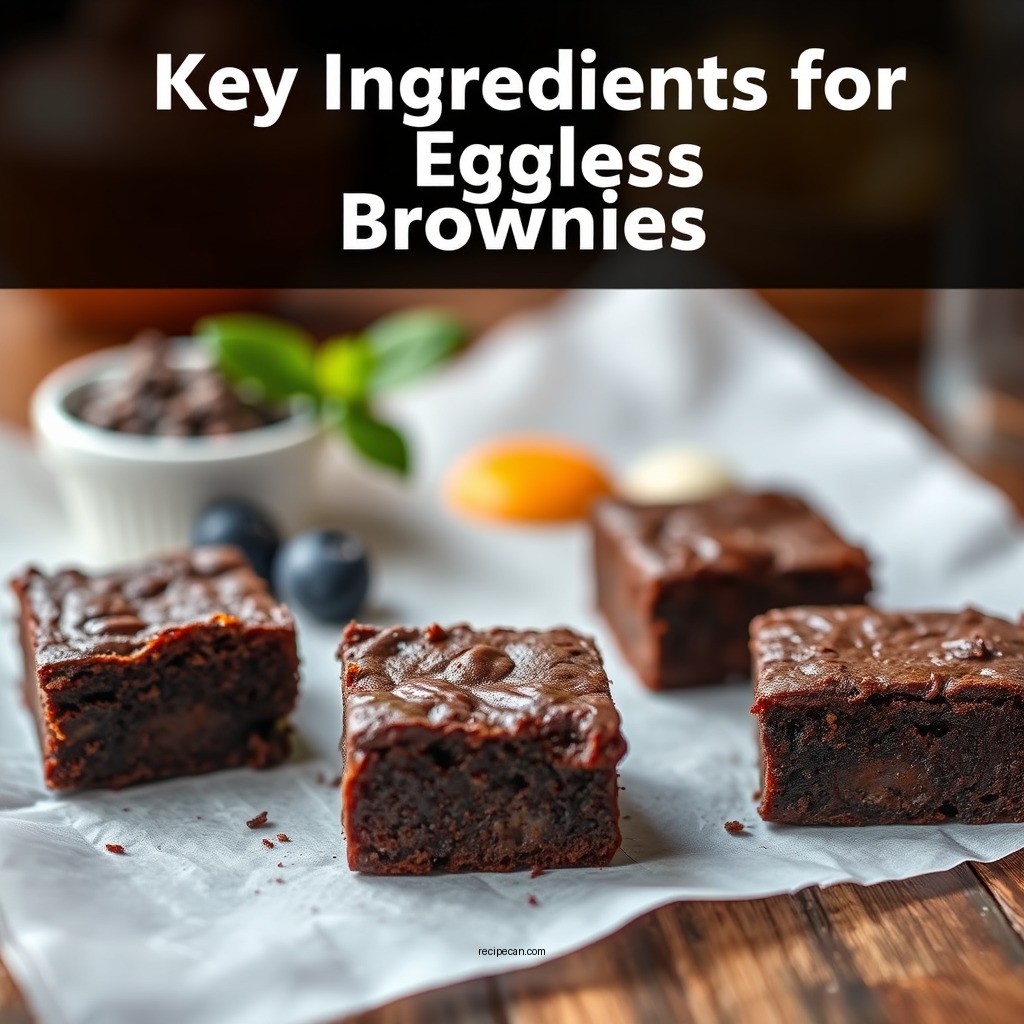 Key Ingredients for Eggless Brownies - recipe of brownie eggless