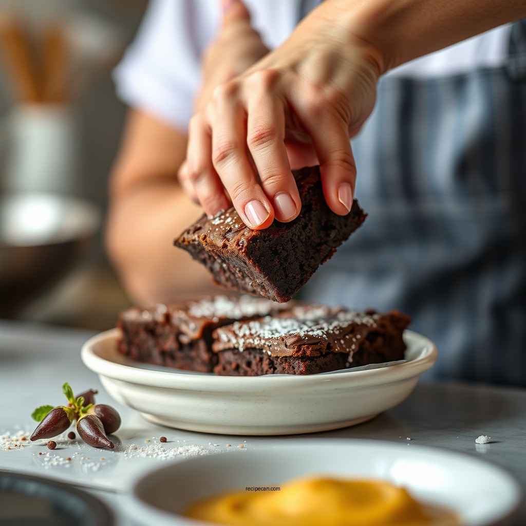 Step-by-Step Instructions - recipe of chocolate brownie eggless