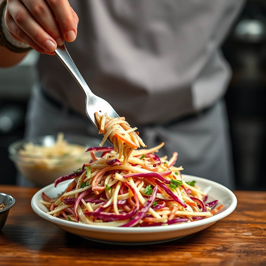 Step-by-Step Preparation - recipe of coleslaw dressing