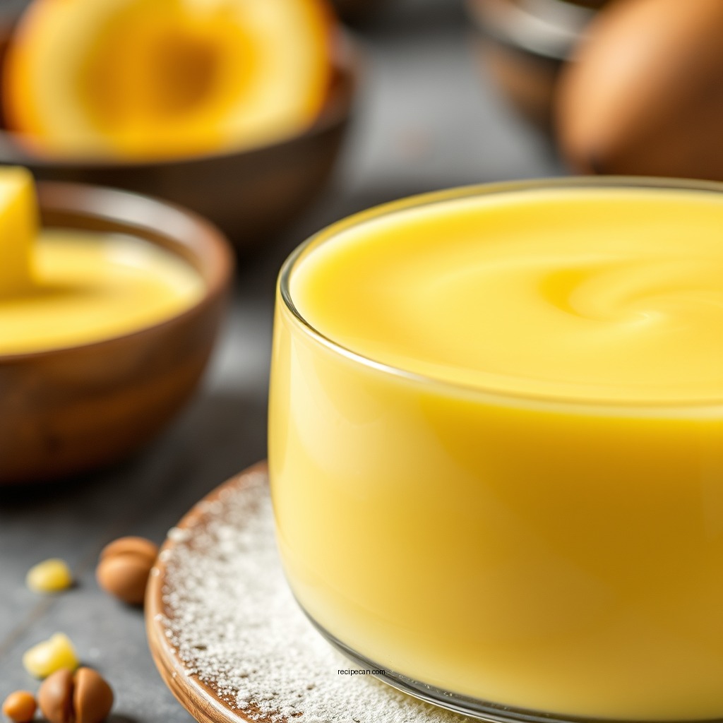 Cooking the Custard - recipe of custard dessert