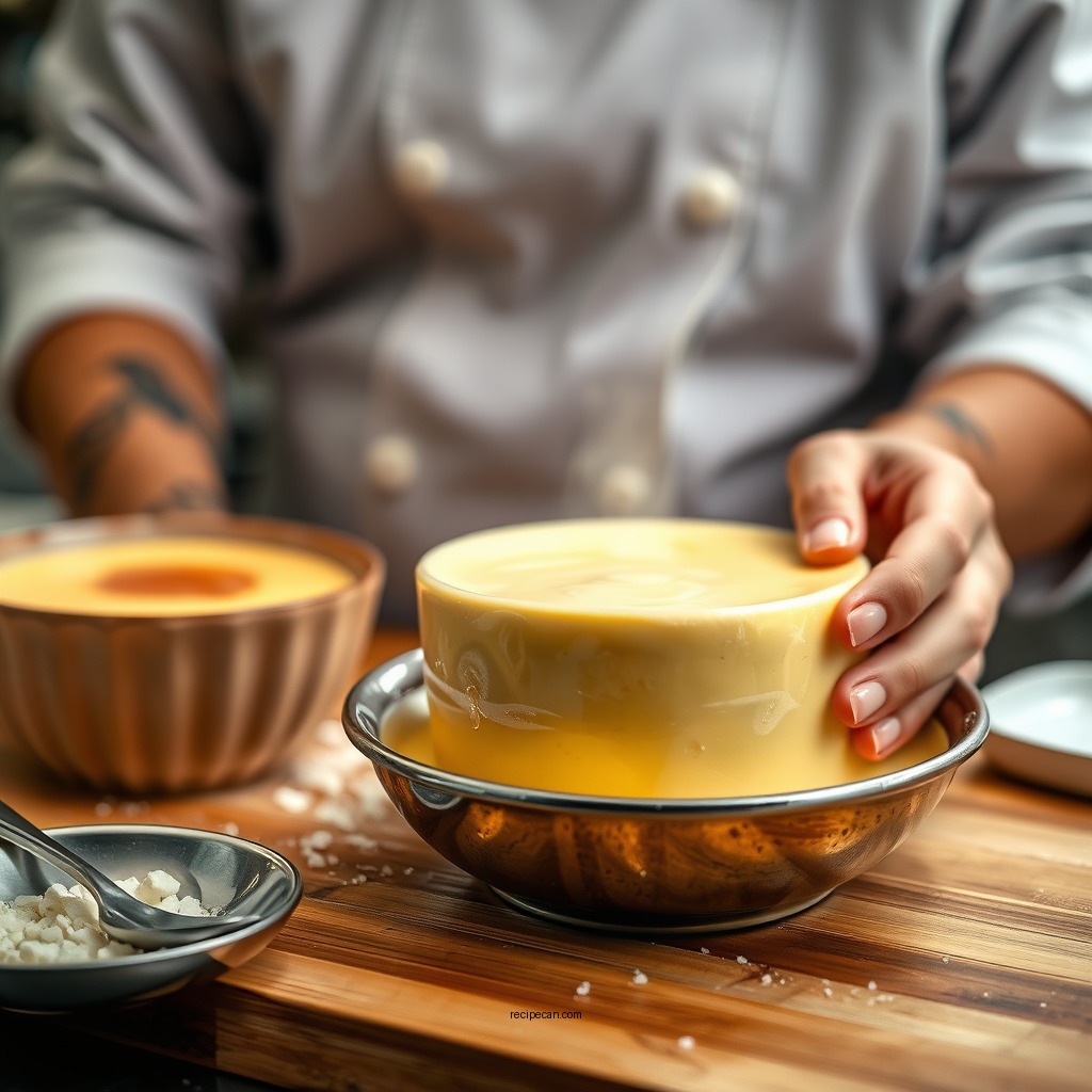 Preparing the Custard Base - recipe of custard dessert
