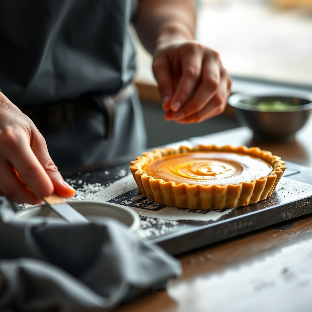 Preparing the Pastry Crust - recipe of egg tart