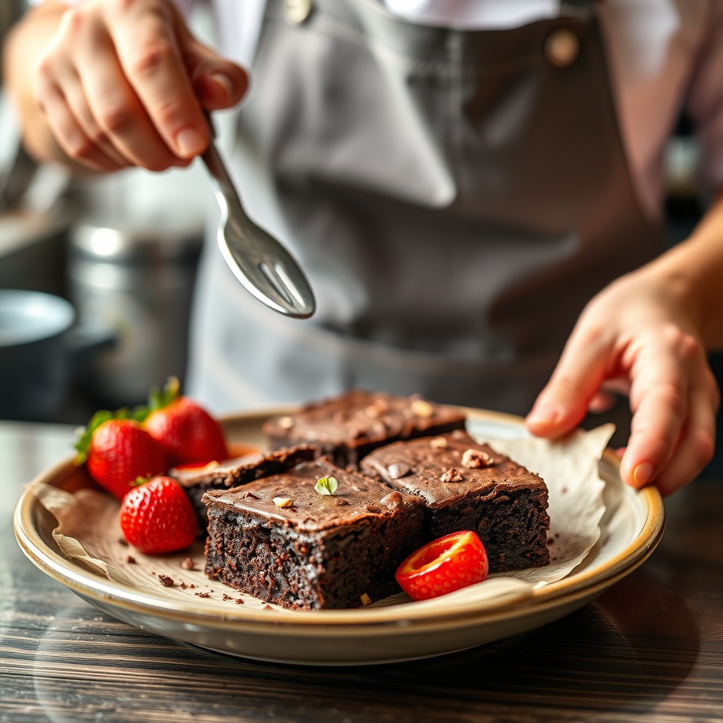 Step-by-Step Instructions - recipe of eggless chocolate brownie