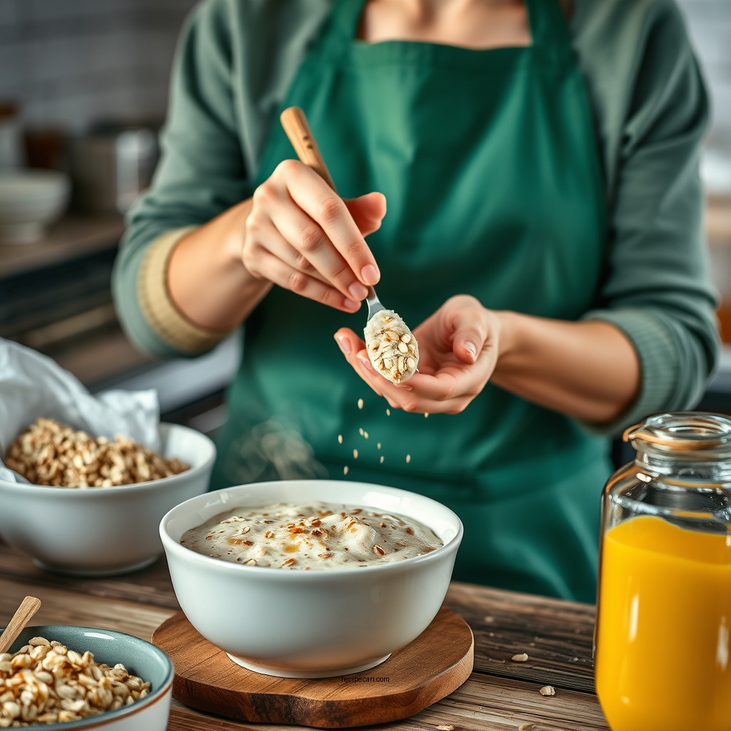 Step-by-Step Cooking Instructions - recipe of oats porridge