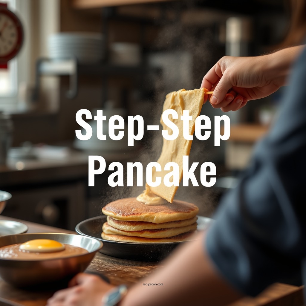 Step-by-Step Preparation - recipe one pancake