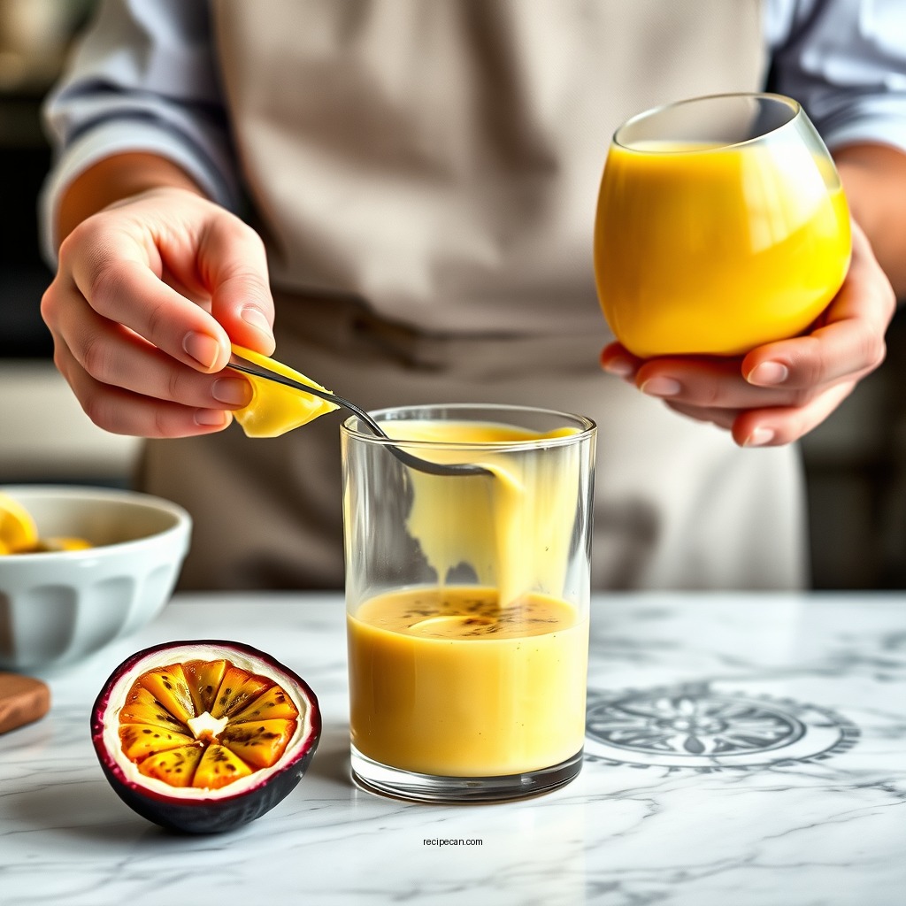 Step-by-Step Instructions - recipe passion fruit mousse