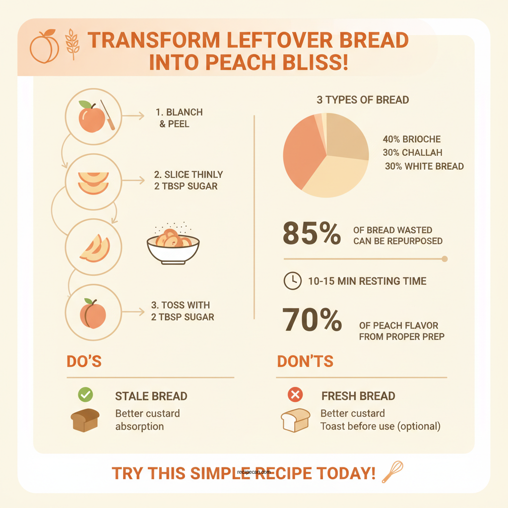 recipe peach bread pudding - Data Infographic and Statistics