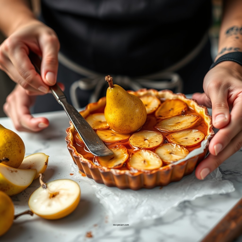 Preparation Steps - recipe pear tarte tatin